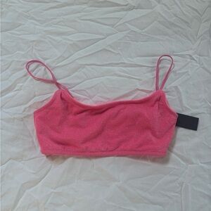 Triangl pink sparkly bikini top